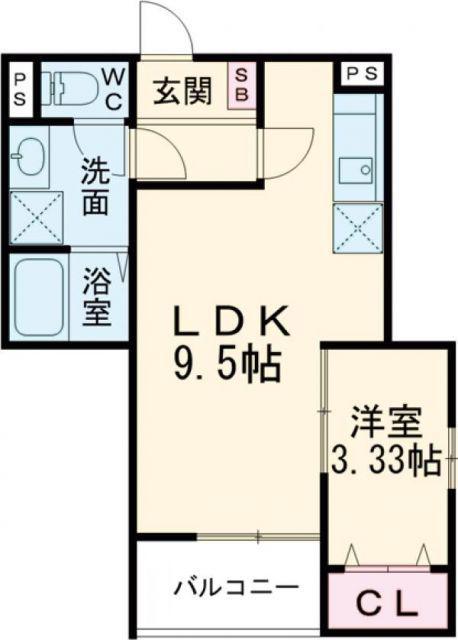 FSTYLE狭山・池尻中2号館(1LDK/3階)の間取り写真
