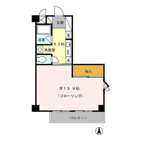 秋津中央ビル(1K/3階)の間取り写真