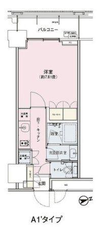 アンビエンテ駒込(1K/8階)の間取り写真