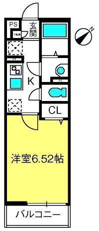 グレイス岩槻II(1K/1階)の間取り写真