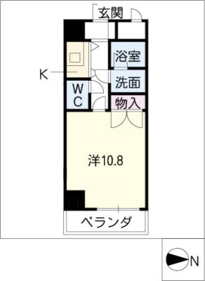 ヴェルシェーヌ桜橋(1K/2階)の間取り写真