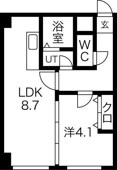 シングルステージ北大前(1LDK/3階)の間取り写真