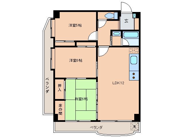 第2三洋ビル(3LDK/2階)の間取り写真