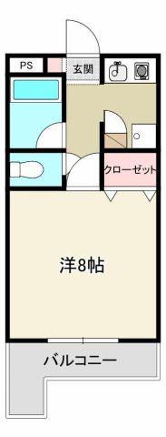 レジデンス徳島(1K/5階)の間取り写真