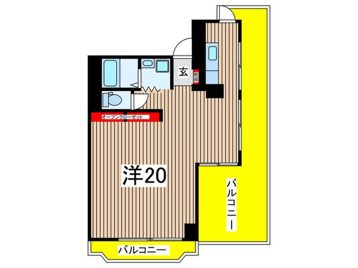 日栄マンション(ワンルーム/8階)の間取り写真