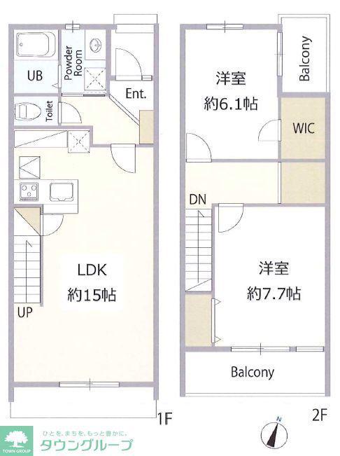ヴィラパレオ(2LDK/1階)の間取り写真