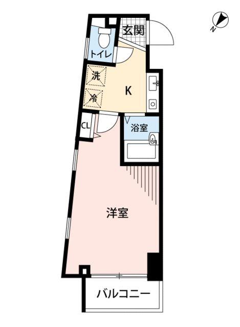 マイナビSTAY市ヶ谷河田町(1K/4階)の間取り写真