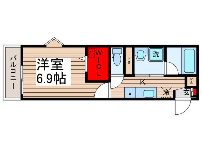 市川市南行徳二丁目(1K/1階)の間取り写真