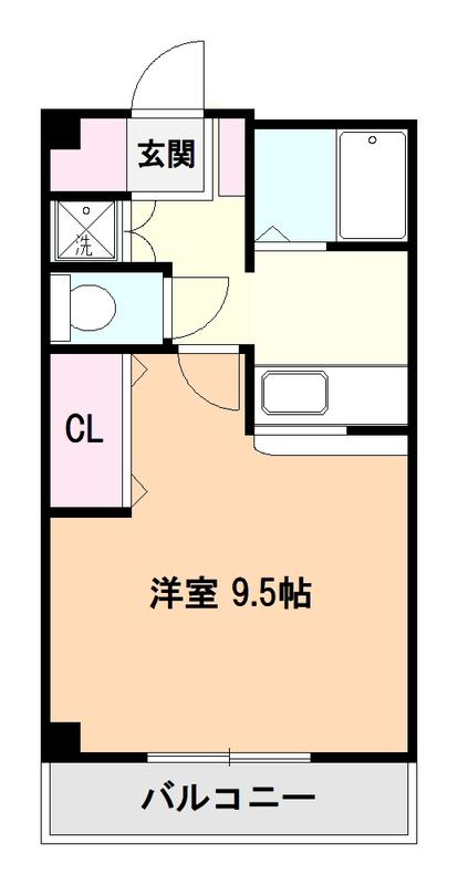 ヌーベルエポック(1K/2階)の間取り写真