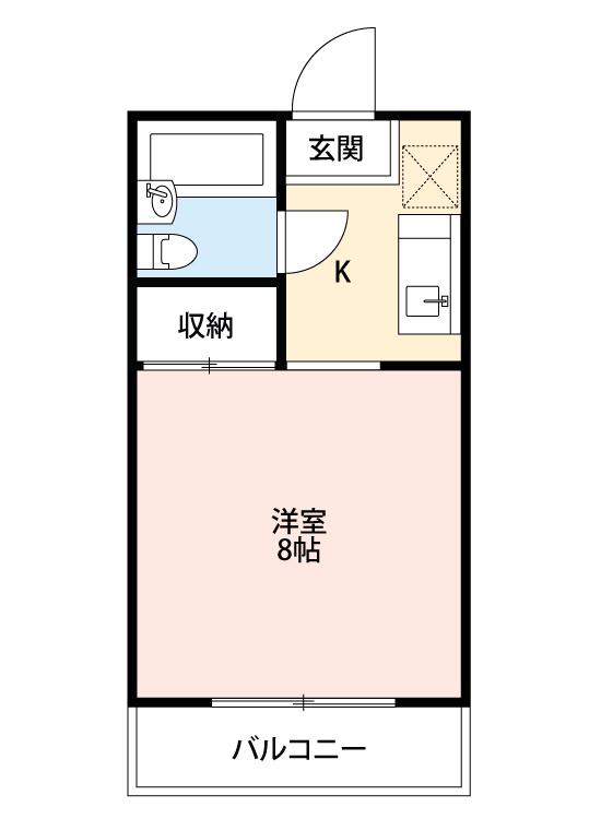 パレス石川(1K/1階)の間取り写真
