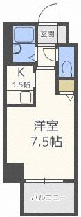 LENNON TERRAZA 6-3(1K/5階)の間取り写真