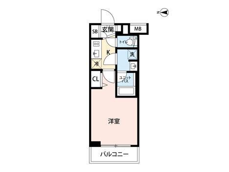THE PREMIUM CUBE G 大崎(1K/2階)の間取り写真