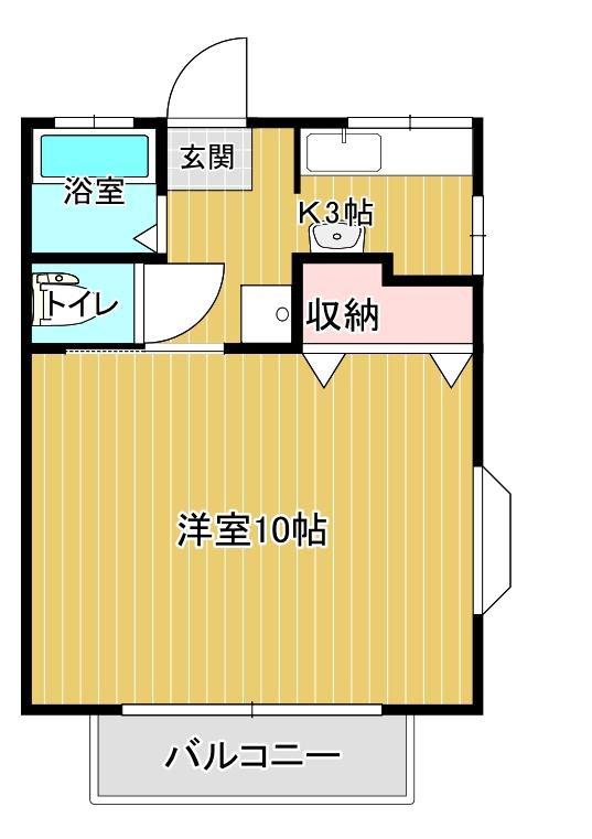 オリエントハイツ(1K/2階)の間取り写真