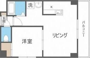 ドエル札幌南6条I(1LDK/3階)の間取り写真