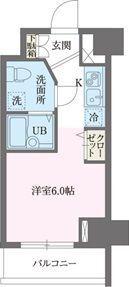 THEパームス新小岩(ワンルーム/2階)の間取り写真