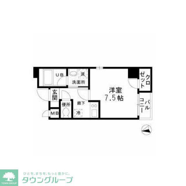 エスポワール(1K/3階)の間取り写真