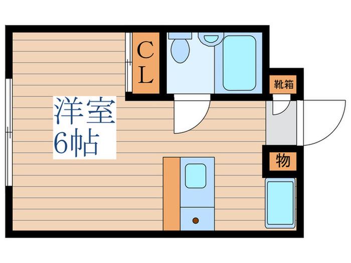 アイビーコート(ワンルーム/2階)の間取り写真
