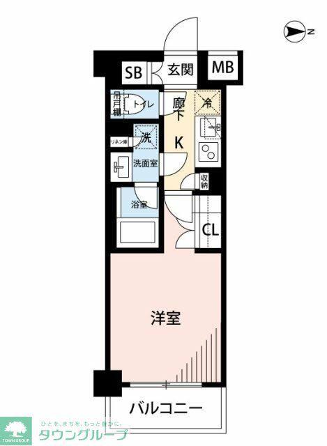 マイナビSTAY川崎殿町イースト(1K/4階)の間取り写真