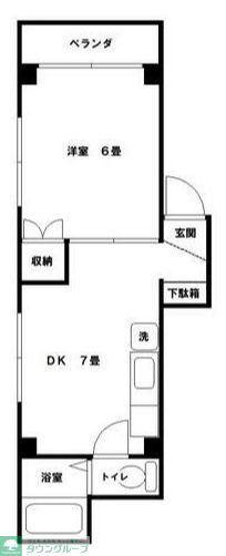 トウトアームスI(1DK/3階)の間取り写真