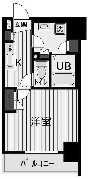 スカイコートパレス東大前(1K/7階)の間取り写真