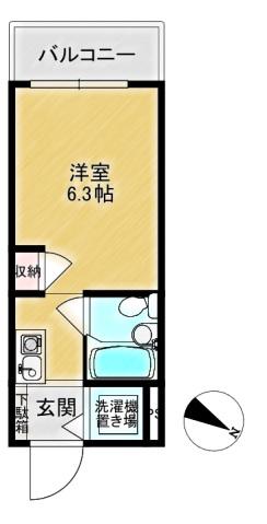 ウィンベルソロ大宮11(ワンルーム/3階)の間取り写真