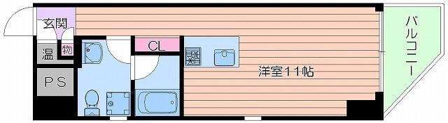 88松ヶ枝ウィング(ワンルーム/5階)の間取り写真