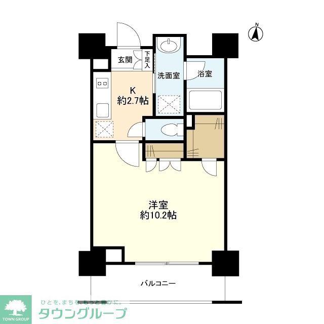 スタイリオ蒲田(1K/6階)の間取り写真