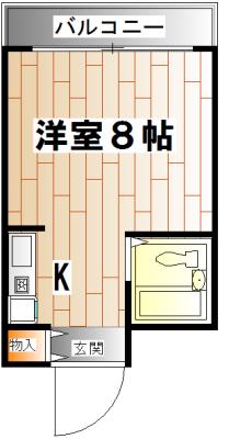 グリーンすまI(1K/3階)の間取り写真