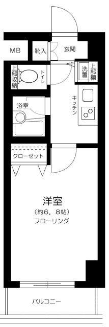 プレール・ドゥーク文京白山(1K/5階)の間取り写真