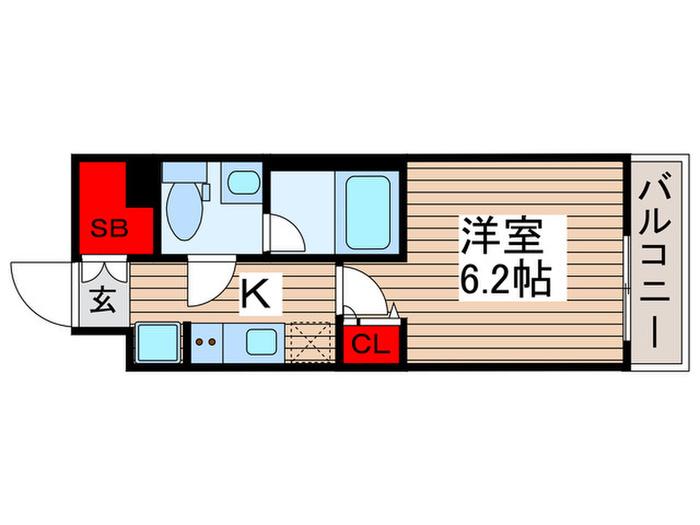 ALTERNAお花茶屋(1K/3階)の間取り写真