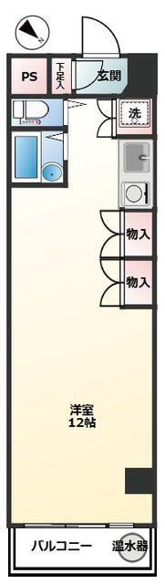 ペガサスマンション恵比寿(ワンルーム/5階)の間取り写真