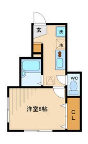 メゾンシャンティイ(1K/1階)の間取り写真