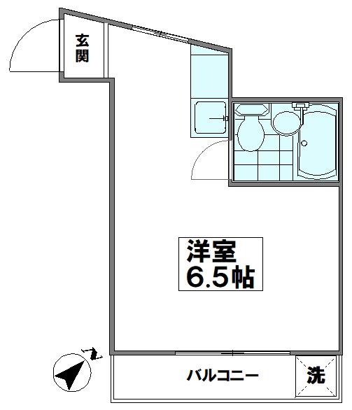 MIKIハウス(ワンルーム/2階)の間取り写真