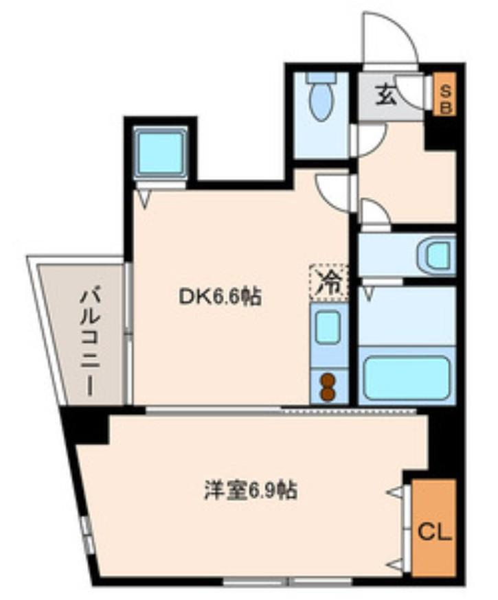 MAGANDA(1DK/4階)の間取り写真