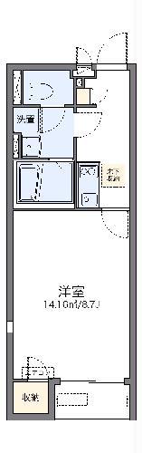 レオネクストブランドール(1K/1階)の間取り写真
