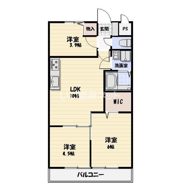 LIKE四街道(3LDK/3階)の間取り写真