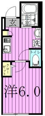 ミライエ亀有(1K/3階)の間取り写真