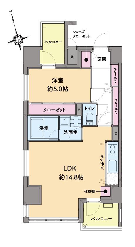 ファーストシーン船堀セオリー(1LDK/3階)の間取り写真