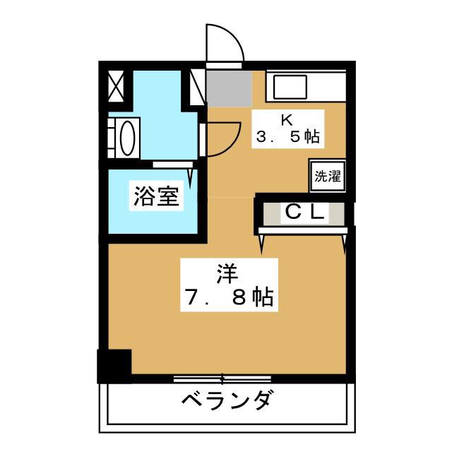 ダイユウビル本郷(ワンルーム/2階)の間取り写真
