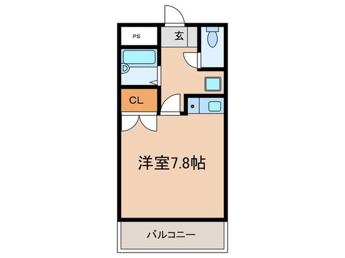 ガーデンプロクシー大樹寺(ワンルーム/3階)の間取り写真