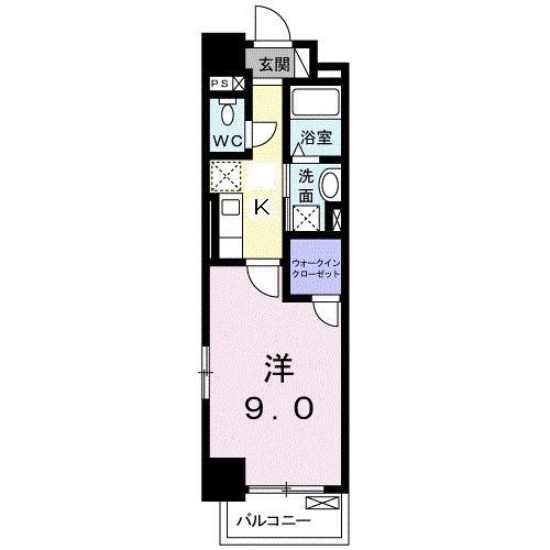 ヴィラージュ新横浜(1K/5階)の間取り写真