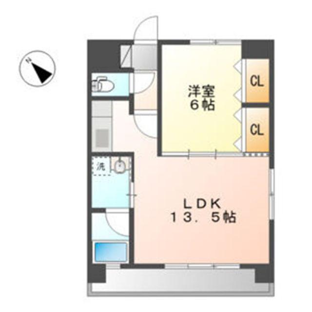 ヴィレッジWILL(1LDK/2階)の間取り写真