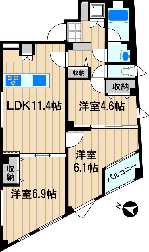 MAISON KOWA(3LDK/2階)の間取り写真