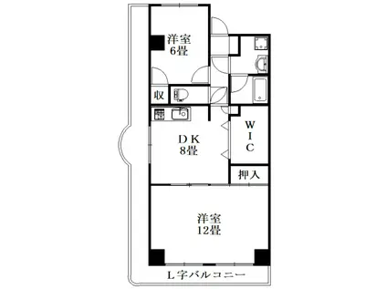 マンワール南末広(2SDK/4階)の間取り写真