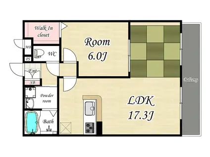 ARK FIVE(1LDK/3階)の間取り写真