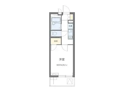 本多二丁目(1K/2階)の間取り写真