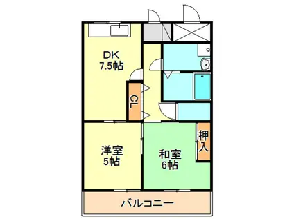 ナビオ神戸(2DK/4階)の間取り写真