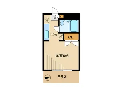 メゾントヨタ(1K/1階)の間取り写真