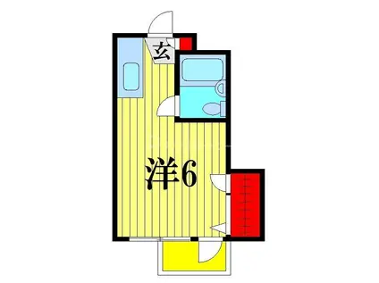 ロアール亀有(ワンルーム/5階)の間取り写真