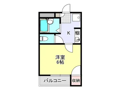 セイラBOX東貝沢A(1K/1階)の間取り写真